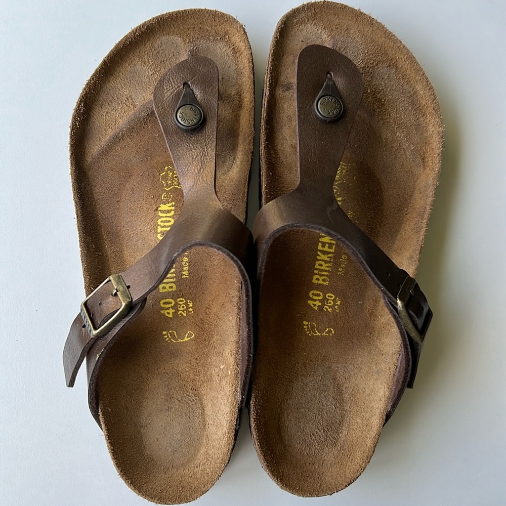 Birkenstock Gizeh Thong Sandals, Graceful Toffee, Size 40 (SZ9-9.5)